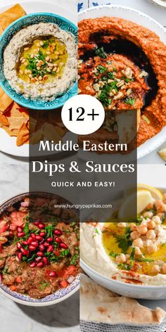 dips in bowls Lebanese Dip Recipes, Middle Eastern Food Recipes, Hungry Paprikas, Ramadan Recipes Iftar, Paprika Recipes, Arab Food, Spring Snacks, Impressive Dinner