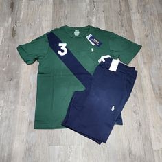 Brand New With Tags Polo Shortset Polo Ralph Lauren Shorts, Ralph Lauren Green, Ralph Lauren Shorts, Lauren Green, Shorts Athletic, Men's Polo, Polo By Ralph Lauren, Mens Shorts, Polo Ralph