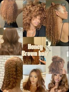 Brown Blonde Black Women, Brown Hair Colors Honey, Brown Colored Hair Black Women, Honey Brown Color Hair, Sandy Hair Black Women, Cinnamon Brown Natural Hair, Black Women Honey Brown Hair, Light Brown Hair Black Women Curls, Colored Hair Ideas For Curly Hair