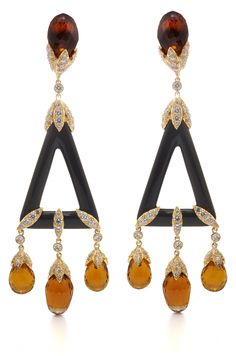 David Webb, Luxury Earrings, Bold Jewelry, Diamond Dangle Earrings, Hammered Gold, Gold Work, Triple Threat, Earrings Collection, Gold Details