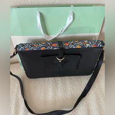 Popinjay Leather Bag With Hand Embroidery Made In Pakistan No Longer In Production 14” Length 3” Wide 8.5” Height Laptop Carrying Case, Black Briefcase, Macbook Hard Case, Leather Laptop Case, White Crossbody Bag, Laptop Tote Bag, Laptop Shoulder Bag, Laptop Tote, Kate Spade Totes