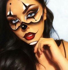 Chola Clown Makeup, Halloweenský Makeup, Cool Halloween Makeup, Halloween Eye Makeup