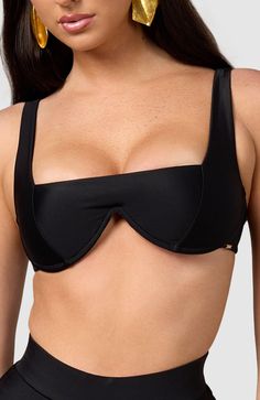 This bikini top is the epitome of elegance and class. The square neckline and mono-underwire give this bikini top an ultra sophisticated look that is flattering on all body types. Adjustable straps – Shoulder straps adjust for a tailored fit Tarnish & rust resistant hardware ­– Gold colored accents to elevate your look Secure back clasp – Snaps in place for maximum hold Sophisticated Look, The Square, Square Necklines, Nordstrom Store, Anniversary Sale, Square Neckline, Accent Colors, Body Types, Gold Color