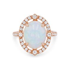 an opal and diamond ring