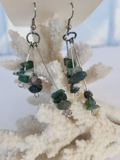 Beautiful drop earrings with genuine India agate Agate Dangle Earrings With Ear Wire, Agate Dangle Earrings With Natural Stones, Dangle Earrings With Natural Agate Stones, Agate Natural Stone Dangle Earrings, Natural Stone Agate Dangle Earrings, Nickel Free Agate Dangle Earrings, Green Agate Dangle Earrings, Silver Drop Earrings, Stone Jewelry