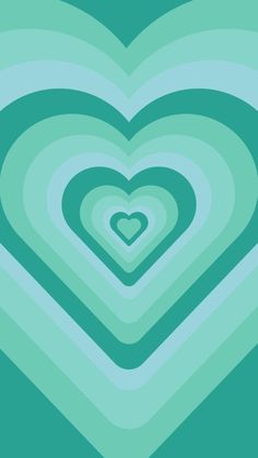 a heart shaped object in the middle of a blue and green background