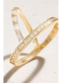 MATEO 14-karat gold diamond ring | NET-A-PORTER Gold Diamond Ring, Baguette Cut Diamond, Gold Diamond Rings, Net A Porter, Women Collection, Jewellery And Watches, Luxury Design, Gold Diamond, Diamond Cuts