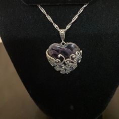 Sterling Silver With Amethyst Pendant Length: 19” Chain 1” Pendant Marked: Paj, 925,Italy J1128/3887766/01200 Jewelry Sterling Silver, Amethyst Pendant, Color Purple, Womens Jewelry Necklace, Sterling Silver Jewelry, Silver Jewelry, Amethyst, Jewelry Necklaces, Necklaces