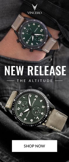 Introducing The Altitude 🔥 Available in 5 Styles Vincero Watches, Rolex Watches For Men, Watches Rolex, Vintage Rolex, Watches Unique, Birthday Gifts For Boyfriend, Jewelry Stand, Luxury Watches For Men, Compass Tattoo