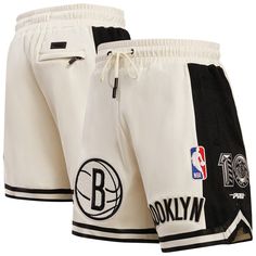 Enjoy classic Brooklyn Nets style with these Retro Classic 2.0 Shorts from Pro Standard. The 100% cotton fabric offers breathable comfort, while the mesh insets on the sides enhance ventilation to keep you feeling fresh all day long.  With heat-sealed fabric appliques and raised embroidered team details, these shorts showcase your Brooklyn Nets pride in style. Brooklyn Nets, Appliques, Brooklyn, Casual Shorts, The 100, Cotton Fabric, Heat, Mesh, Cream