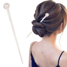 PRICES MAY VARY. 【7.3Inch Long Hair Sticks】: Unique design holds the hair firmly, classic style, the Hair Styling sticks are the perfect choice for an elegant look 【Material】: The Chignon Stick is made of quality cellulose acetate material with a good gloss surface; these are thicker hair sticks that do not make them easy to break. Use these hair sticks at various parties to make you look more charming 【Non-slip】: The unique spherical design allows the hair stick to stay on the bun and will not Stylish Bun, Thick Long Hair, The Bun, Clip Hairstyles, Thicker Hair, Hair System, Hair Wraps, Hair Stick, Cellulose Acetate