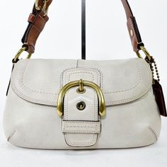 Description Used COACH Soho Half Moon One Shoulder Bag Gold Hardware White Japan’288 Size Height approx. 18cm Width approx. 25cm Thickness approx. 5cm Total length of handle approx. 54cm (adjustable) Accessories None Color White Payment You can choose various payment methods Shipping Shipping Japanpost courier Asia        Usa,Canada,Australia    Europe Return policy Money Back guarantee within 60 days if returned by customer. Shipping cost is not refundable.  About Us                          Our Products are 100% Authentic.               I promise to pack up the product very carefully. Although slight costs start for that purpose, I do some shopping        to you in comfort, and want you to enjoy the product.   International Buyers - Please Note: ・Import duties, taxes and charges are not Pack Up, Half Moon, I Promise, Soho, Want You, Gold Hardware, Bags Handbags, Return Policy, One Shoulder