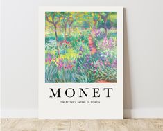 a poster with the words monet on it