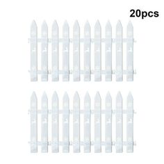 20 pack white plastic fence post protectors for garden fencing, 6 - feet long