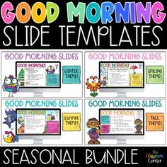 the good morning slide templates are great for students to use in their homeschool