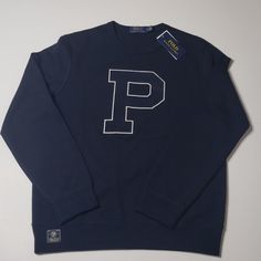 Men's Navy Limited Edition Crewneck Sweatshirt With Embroidered P. 56% Polyester 44% Cotton Price Is Firm.. Check Out My Closet For More Limited Edition Polo Bear, Polo Ralph Lauren, Michael Kors, Kate Spade & Aldo Casual Blue Tops With Embroidered Logo, Blue Casual Top With Embroidered Logo, Casual Blue Top With Embroidered Logo, Blue Crew Neck Sweatshirt With Embroidered Logo, Navy Top With Embroidered Logo For College, Blue Crew Neck Sweater With Logo Detail, Blue Long Sleeve Sweatshirt With Embroidered Logo, Navy Crew Neck Top With Logo Detail, Navy Long Sleeve Sweatshirt With Embroidered Logo