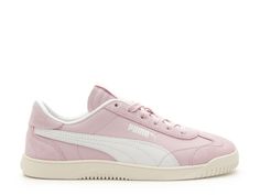 Puma Club 5V5 Sneaker - Women's - Free Shipping | DSW Puma Sneakers For Light Sports With Round Toe, Spring Running Sneakers With Vulcanized Sole, Casual Puma Sneakers For Spring, Pink Puma Sneakers For Light Sports, Spring Sporty Puma Sneakers, Sporty Puma Sneakers For Spring, Spring Low-top Puma Sneakers, Casual Puma Sneakers With Logo, Puma Sneakers With Round Toe For Spring