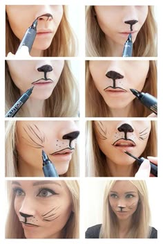 Guest Post: Halloween Lion Makeup Halloween Easy, Kids Cat Costume Makeup, Simple Cat Face Paint For Women, Cat Halloween Costumes For Women Make Up, How To Paint A Cat Face For Halloween, Lion Makeup Easy, Easy Cat Makeup Halloween Kids, Easy Cat Makeup Halloween Diy, Kids Cat Makeup Halloween