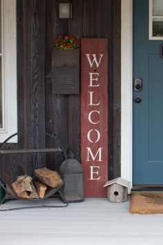 PRICES MAY VARY. Stylish Farmhouse Décor: If you love the rustic look that farmhouse style decor adds to a cozy house, this welcome porch sign is just the right accent for you! Perfectly built with a vintage aesthetic, these porch signs are sure to please your guests. Ready to Display: This vertical welcome sign for front porch is ready to be displayed at your entryway without any hassle of assembly or installation. Simply lean the porch sign against a stable surface near the door, in the lawn, White Front Porch, Front Porch Welcome Sign, White Porch, Outdoor Welcome Sign, Wooden Welcome Signs, Porch Welcome Sign, Outdoor Decorating, Wood Creations, Farmhouse Rustic