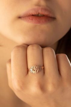 We creating this handmade monogram ring you see mother using 925 sterling silver and 14k gold. It is the perfect accessory that will suit your shine or make it feel special. It will be a unique gift that will add meaning to your precious days such as graduations, birthdays, mother's days, wedding events.If you like the personalized jewelry we have created for you, you can look at we other designs here:https://www.etsy.com/shop/DaintyPersonalizedCoCheck out our social media @daintypersonalized an Add Meaning, Graduation Rings, Silver Monogram, Letter Ring, Monogram Ring, Personalized Ring, Gold Signet Ring, Graduation Gifts For Her, Initial Ring