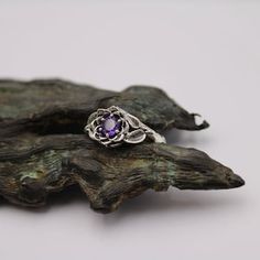 Radiant Bloom Set, Sterling Silver Amethyst Lotus Ring, Amethyst Flower Ring, Nature Inspired Jewelry, Sterling Silver Lotus Bridal Set - Etsy Fine Jewelry Amethyst Ring With Gemstone Accents For Wedding, Elegant Purple Flower Ring, Elegant Purple Flower Wedding Ring, Heirloom Amethyst Ring With Gemstone Accents For Wedding, Wedding Amethyst Ring With Gemstone Accents, Elegant Amethyst Ring With Stone Setting For Wedding, Sterling Silver Amethyst Wedding Ring, Wedding Sterling Silver Amethyst Ring, Elegant Purple Gemstone Flower Ring