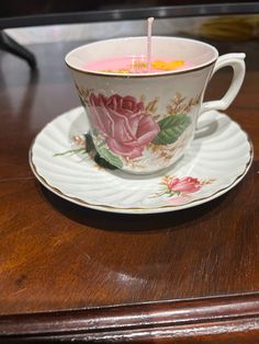 Vintage teacup candle. Brand new.  From a smoke free cat friendly home. Teacup Candle, Candle Brand, Container Candles, Teacup Candles, Vintage Teacups, Free Cats, Free Cat, Cat Friendly Home, Cat Friendly