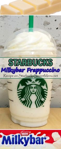 starbucks milkshake with whipped cream and starbuck's milkshake bar