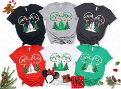 Disney Christmas Magic Kingdom Christmas Family Matching T Shirt Group Disney Shirts Christmas, Christmas Disney Family Shirts, Animal Kingdom Christmas Shirts, Disney Family Shirts Christmas, Thanksgiving Disney Shirts, Disney Christmas Shirts Family, Disney Christmas Party, Magic Kingdom Christmas, Family Disney Shirts Matching