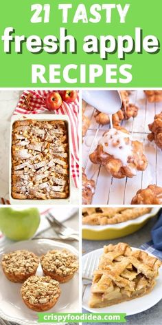 Here you get some tasty apple recipes that are great for snacks, desserts or meal prep. Apple Picking Recipes Easy, German Apple Pancake Recipe, Delicious Apple Recipes, Apple Treats, Slow Cooker Apple Butter, Easy Apple Crisp Recipe, Fruit Salad Easy, Apple Dessert