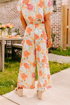 - Spend hot summer days and sweet summer nights in luxe style with these breezy pants! - Unlined semi-sheer material with a blue, pink, and orange hued floral print - An elastic waistband - A relaxed silhouette that ends in straight hemlines Two Piece Set Pants, Luxe Style, Top And Pants Set, Neck Bodycon Dress, High Waist Pants, Sweet Summer, Mini Slip Dress, Sheer Material, Plus Size Maxi Dresses