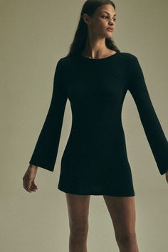 Bell Sleeve Mini Dress, Jane Birkin, Swimwear Dress, Knit Mini Dress, Swimwear Tops, Bell Sleeve, Short Tops, Knit Jersey, Dresses For Sale