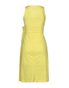 jersey, ruffles, basic solid color, v-neck, sleeveless, no pockets, unlined , Color: Yellow , Size: 8 Yellow Midi Dress, Fashion And Design, Womens Midi Dresses, Ruffles, High Neck Dress, Dresses For Work, Cocktail Dress, Midi Dress, Solid Color