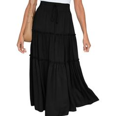 MOSHU High Waist Midi Skirt for Women A-Line Pleated Skirts with Pockets Flowy Dresses This skirt for women features an elasticated belt, boho, ruffle trim, A-line,two pockets,loose fit, flared skirts above the ankle.This classic solid color midi womens skirt is simple but fashion. A-line drawstring elastic waist skirt for every body shape. Suitable for any occasion ,Perfect for spring, summer and fall.Every fashion ladys wardrobe needs a flowy madi skirt! # Size Chart S Length 83 cm, Waist 69 c Middie Skirt, Holy Girl, Womens Tulle Skirt, High Waist Midi Skirt, Flared Skirts, Casual Sundress, Flowy Dresses, Skirts Midi High Waisted, Elastic Waist Skirt