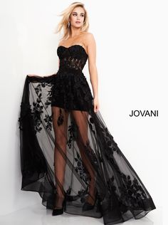 Jovani 02845 Black Strapless Corset Bodice Prom Dress. Also available in: Dark Blush & Ivory Illusion Dress Prom, Black Wedding Dress Gothic, Informal Wedding Dresses, Jovani Prom, Gothic Wedding Dress, Long Formal Gowns, Prom Dresses Jovani, Evening Dress Floor Length, Prom Dress Styles