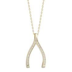 You'll feel lucky when you wear this cubic zirconia-studded Sunkissed Sterling sterling silver wishbone pendant necklace. Click on this JEWELRY & WATCHES GUIDE to learn about fit, styles, materials and more! You'll feel lucky when you wear this cubic zirconia-studded Sunkissed Sterling sterling silver wishbone pendant necklace. Click on this JEWELRY & WATCHES GUIDE to learn about fit, styles, materials and more! FEATURES Pendant length: 1.2 in. Chain length: 16 in. + 2-in. extender Chain type: c Wishbone Pendant Necklace, Bone Ring, Spring Rings, Chain Lengths, Chain Length, Jewelry Necklace Pendant, To Learn, Cubic Zirconia, Jewelry Watches