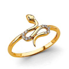 14k Yellow Gold Cz Snake Ring Sku: Rg-3025-1.5 Material Type : 14k Gold Material Color : Yellow Citrine Wedding Ring, Sterling Silver Cz Rings, White Opal Ring, Amazon River, Yellow Gold Setting, Snake Ring, Ring Color, Charm Rings, Beaded Rings