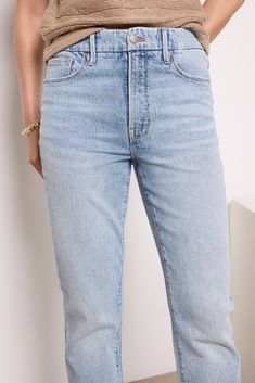 Round out your denim collection with these versatile Good American jeans, featuring a straight leg silhouette, high-rise fit, and cuffed hems. They're perfect for everyday wear with your favorite tees, tanks, and sweaters. High Rise Mom Fit Cropped Jeans, Light Wash High Rise Mom Fit Cropped Jeans, Everyday Medium Wash Cropped Jeans, Denim Blue High Rise Mom Jeans, Denim Blue High-rise Mom Jeans, Everyday Mom Fit Cropped Jeans With Tapered Leg, High Rise Mom Fit Denim Blue Jeans, High Rise Mom Fit Jeans, Everyday Cropped Jeans With Frayed Hem And Straight Leg