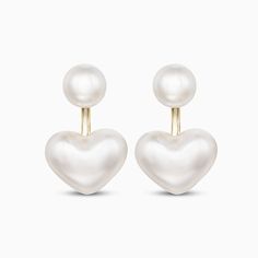 Love Pearl Earrings Timeless Pearl White Earrings With Pearl Pendant, Modern Pearl Earrings For Anniversary, Modern Pearl White Jewelry With Pearl Drop, Heart-shaped Pearl Earrings For Formal Occasions, Timeless White Earrings With Pearl Charm, Timeless Pearl Drop Earrings For Gift, White Sterling Silver Pearl Earrings, Timeless Pearl White Akoya Pearl Earrings, Timeless Akoya Pearl White Earrings