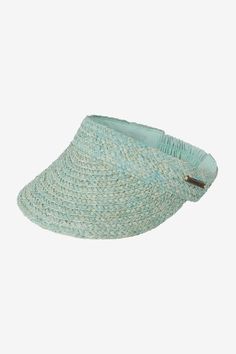 O'Neill Women's woven visor 3 3/4" long visor, 1 1/2" crown height Braid stitch detail Covered elastic back closure 100% Paper raffia Casual Short Brim Visor With Uv Protection, Summer Straw Visor With Curved Brim, Casual Straw Sun Hat Visor, Casual Straw Sun Hat With Visor, Spring Curved Brim Visor, Casual Straw Visor Sun Hat, Casual Visor Straw Hat For Beach, Casual Beach Straw Visor Hat, Casual Short Brim Visor For Spring