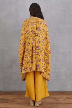 Shop for Torani Yellow Linen Sunehra Zooni Kaftan And Pant Set for Women Online at Aza Fashions Yellow Palazzo Set With Printed Motifs In Traditional Drape, Traditional Yellow Palazzo Set With Printed Motifs, Yellow Palazzo Set With Printed Motifs And Traditional Drape, Yellow Palazzo Set With Printed Motifs For Navratri, Yellow Salwar Kameez With Printed Motifs, Navratri Yellow Palazzo Set With Printed Motifs, Yellow Bohemian Saree Set, Bohemian Yellow Saree Set, Bohemian Yellow Palazzo Set With Printed Motifs