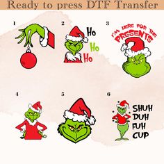 how to draw the grin's christmas hat and other holiday related items for kids