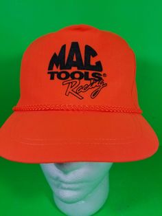 Mac Tools Racing hat rare vintage. (H7). Shipped with USPS Priority Mail. Vintage Short Brim Snapback Hat For Streetwear, Vintage Short Brim Hat For Streetwear, Vintage Baseball Cap With Short Brim For Streetwear, Vintage Adjustable Cap, Vintage Short Brim Baseball Cap For Streetwear, Retro Adjustable Snapback Mini Hat, Vintage Red 5-panel Hat, Vintage Adjustable Hat For Streetwear, Adjustable Vintage Hats For Streetwear