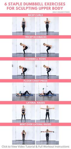 Upper Body Workout for Women Upper Body Weight Workout, Weight Lifting At Home, Weightlifting For Beginners, Upper Body Workout Gym, Upper Body Strength Workout, Upper Body Dumbbell Workout, Upper Body Workout Routine, Weights Workout For Women, Body Workout Routine