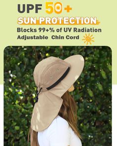 Tirrinia Wide Brim Hat with Neck Flap Don't let UV rays damage your skin! We all love the outdoors, but sun protection is essential. Pick your sun hat carefully. Tirrinia outdoor hat made with UV protection micro-fiber features 100 SPF. It gives you UPF50+ sun protection. This sun hat featured a 360° brim, it will provide complete protection against harmful UV rays and effectively protects your skin from sunshine. Our Boonie hat is made of lightweight performance fabric. Mesh vent round on top,