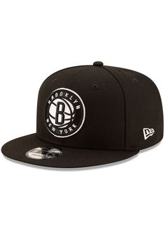 Wear your Nets style with pride in this Brooklyn Nets New Era Black Basic 9FIFTY Snapback Hat! This Nets Snapback Hat features a front embroidered team logo. Dunk 'em, Nets! Front embroidered logo, Fashion alternate colorway, Side New Era Flag, Back plastic snapback, Adjustable closure, Polyester material, Polyester, Wipe clean with cloth or cleaning kit, 4 Chicago Bulls Snapback Hat, Mens Snapback Hats, New York Fits, Columbus Crew, Doll Hats, Doll Hat, Hype Shoes, Brooklyn Nets, New Era Cap