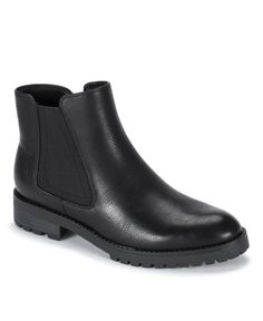 in stock Black Chelsea Boots, Ankle Bootie, Shoes Booties, Comfy Fits, Black Ankle Boots, Synthetic Leather, Leather Material, Ankle Booties, Classic Looks