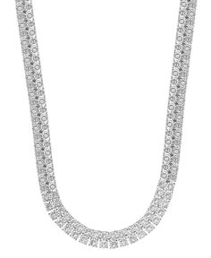 in stock Macy's Silver Round Cut Jewelry, Macy's Silver Jewelry With Round Cut, Classic White Gold Iced Out Necklace, Macy's Luxury Silver Jewelry, Formal Iced Out Round Necklace, Classic Iced Out White Gold Necklace, Macy's Silver Jewelry With Brilliant Cut, Classic Round Cut Iced Out Jewelry, Classic Diamond Jewelry With Rhinestones