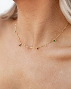 En Route Jewelry, Emerald Necklace, Minimal Jewelry, Cheap Jewelry, Delicate Jewelry, Girly Jewelry