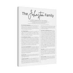 the houston family brochure is displayed on a white background with black and white lettering