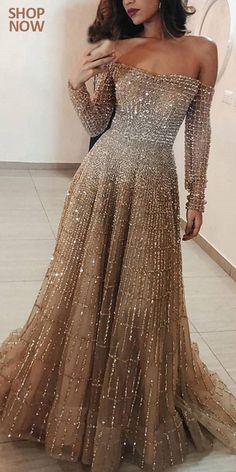 Vestido Rose Gold, Long Sleeve Evening Dress, Boat Neck Long Sleeve, Mode Hijabi, Maxi Dress Outfit, Floor Length Prom Dresses, Long Sleeve Evening Dresses, Party Dress Long Sleeve, Evening Dresses For Weddings